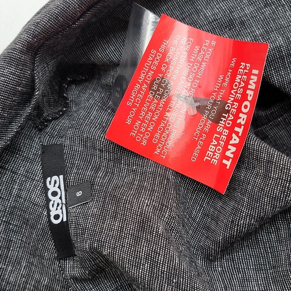 ASOS Linen Cowl Neck Tulip Dress Size 6 - Picture 4 of 7